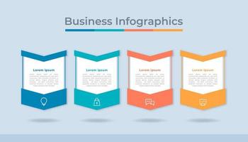 gráfico de proceso de visualización de datos comerciales de infografía de línea de tiempo. gráfico de diagrama abstracto con pasos, opciones vector