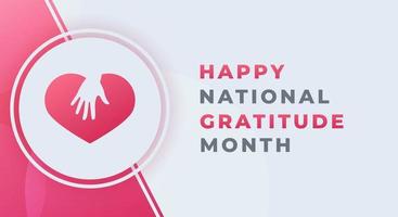 Happy National Gratitude Month November Celebration Vector Design Illustration. Template for Background, Poster, Banner, Advertising, Greeting Card or Print Design Element