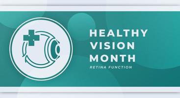 Happy Healthy Vision Month Celebration Vector Design Illustration for Background, Poster, Banner, Advertising, Greeting Card