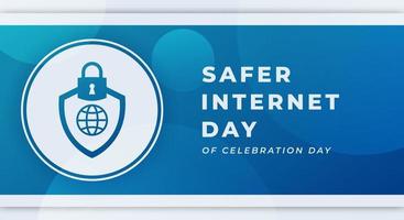 Happy Safer Internet Day Celebration Vector Design Illustration for Background, Poster, Banner, Advertising, Greeting Card