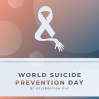 contento mundo suicidio prevención día celebracion vector diseño ilustración para fondo, póster, bandera, publicidad, saludo tarjeta