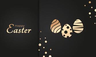 Happy Easter Day Luxury Greeting Card for Easter Egg Holiday Invitation Template vector