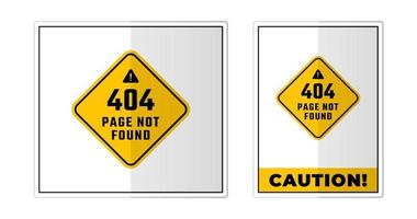 404 page not found Sign Label Symbol Vector Illustration