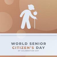 Happy The World Senior Citizen's Day Celebration Vector Design Illustration for Background, Poster, Banner, Advertising, Greeting Card