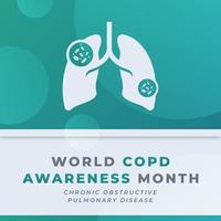 Happy COPD Awareness Month Celebration Vector Design Illustration for Background, Poster, Banner, Advertising, Greeting Card