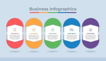 gráfico de proceso de visualización de datos comerciales de infografía de línea de tiempo. gráfico de diagrama abstracto con pasos, opciones vector