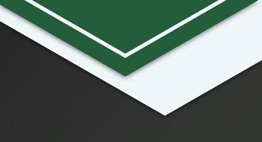 resumen sencillo forma con verde, blanco y negro color antecedentes con corte de papel estilo para fondo de pantalla vector