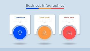 gráfico de proceso de visualización de datos comerciales de infografía de línea de tiempo. gráfico de diagrama abstracto con pasos, opciones vector