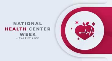 Happy National Health Center Week Celebration Vector Design Illustration for Background, Poster, Banner, Advertising, Greeting Card