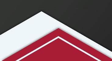 Abstract Simple Shape With Red, White and Black Color Background with Papercut Style for Wallpaper vector