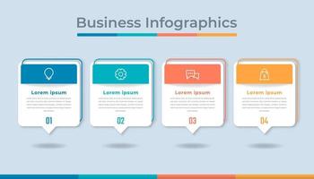 gráfico de proceso de visualización de datos comerciales de infografía de línea de tiempo. gráfico de diagrama abstracto con pasos, opciones vector