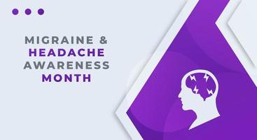 Happy National Migraine and Headache Awareness Month Celebration Vector Design Illustration for Background, Poster, Banner, Advertising, Greeting Card