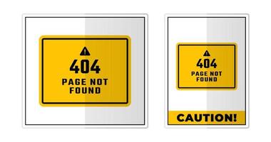 404 page not found Sign Label Symbol Vector Illustration