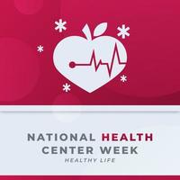 Happy National Health Center Week Celebration Vector Design Illustration for Background, Poster, Banner, Advertising, Greeting Card