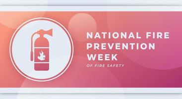 contento nacional fuego prevención semana celebracion vector diseño ilustración para fondo, póster, bandera, publicidad, saludo tarjeta
