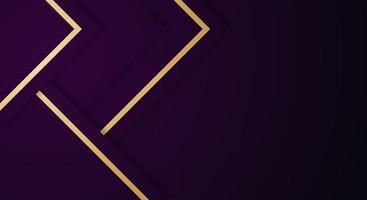 Abstract Premium Dark Purple Geometric Overlap Layers with Stripes Golden Lines Luxury Background vector