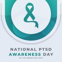 Happy PTSD Awareness Day Celebration Vector Design Illustration for Background, Poster, Banner, Advertising, Greeting Card