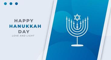 feliz hanukkah amor y celebración ligera ilustración de diseño vectorial. plantilla para fondo, afiche, pancarta, publicidad, tarjeta de felicitación o elemento de diseño de impresión vector