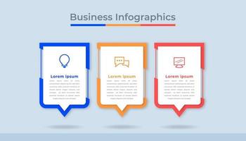 gráfico de proceso de visualización de datos comerciales de infografía de línea de tiempo. gráfico de diagrama abstracto con pasos, opciones vector