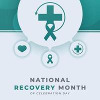 Happy National Recovery Month Celebration Vector Design Illustration for Background, Poster, Banner, Advertising, Greeting Card