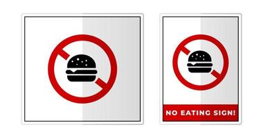 No rápido comida firmar etiqueta símbolo icono vector ilustración