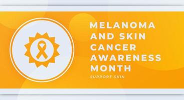 contento melanoma y piel cáncer conciencia mes celebracion vector diseño ilustración para fondo, póster, bandera, publicidad, saludo tarjeta