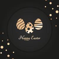 contento Pascua de Resurrección día lujo saludo tarjeta para Pascua de Resurrección huevo fiesta invitación modelo vector