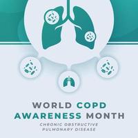 Happy COPD Awareness Month Celebration Vector Design Illustration for Background, Poster, Banner, Advertising, Greeting Card