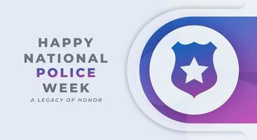 Happy National Police Week Celebration Vector Design Illustration for Background, Poster, Banner, Advertising, Greeting Card