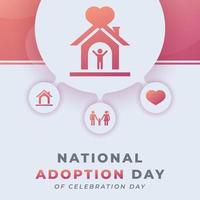 contento nacional adopción día celebracion vector diseño ilustración para fondo, póster, bandera, publicidad, saludo tarjeta