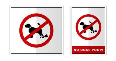 No dogs poop Sign Label Symbol Icon Vector Illustration