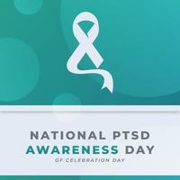 Happy PTSD Awareness Day Celebration Vector Design Illustration for Background, Poster, Banner, Advertising, Greeting Card