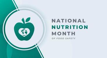 Happy National Nutrition Month Celebration Vector Design Illustration for Background, Poster, Banner, Advertising, Greeting Card