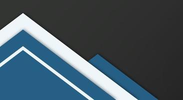 Abstract Simple Shape With Blue, White and Black Color Background with Papercut Style for Wallpaper vector