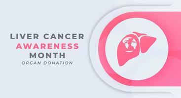 Happy Liver Cancer Awareness Month Celebration Vector Design Illustration for Background, Poster, Banner, Advertising, Greeting Card