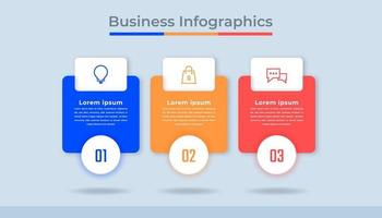 gráfico de proceso de visualización de datos comerciales de infografía de línea de tiempo. gráfico de diagrama abstracto con pasos, opciones vector