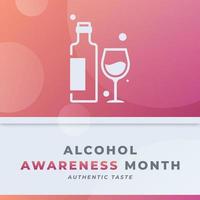 Happy Alcohol Awareness Month Celebration Vector Design Illustration for Background, Poster, Banner, Advertising, Greeting Card