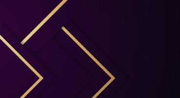 Abstract Premium Dark Purple Geometric Overlap Layers with Stripes Golden Lines Luxury Background vector