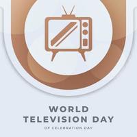 Happy World Television Day Celebration Vector Design Illustration for Background, Poster, Banner, Advertising, Greeting Card