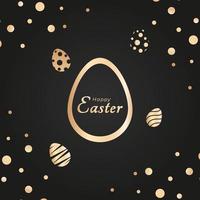 Happy Easter Day Luxury Greeting Card for Easter Egg Holiday Invitation Template