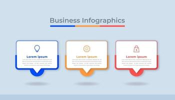 gráfico de proceso de visualización de datos comerciales de infografía de línea de tiempo. gráfico de diagrama abstracto con pasos, opciones vector