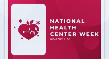 Happy National Health Center Week Celebration Vector Design Illustration for Background, Poster, Banner, Advertising, Greeting Card