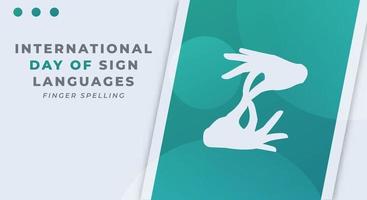 Happy International Day of Sign Languages Celebration Vector Design Illustration for Background, Poster, Banner, Advertising, Greeting Card