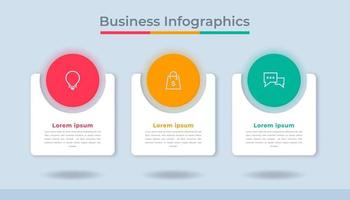 gráfico de proceso de visualización de datos comerciales de infografía de línea de tiempo. gráfico de diagrama abstracto con pasos, opciones vector