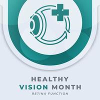 Happy Healthy Vision Month Celebration Vector Design Illustration for Background, Poster, Banner, Advertising, Greeting Card