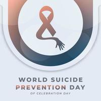 contento mundo suicidio prevención día celebracion vector diseño ilustración para fondo, póster, bandera, publicidad, saludo tarjeta