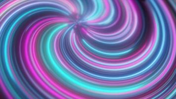 Abstract purple and blue multicolored glowing bright twisted swirling lines abstract background. Video 4k