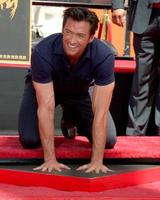 Hugh Jackman  at the Hugh Jackman Handprint  Footprint Ceremony at Graumans Chinese Theater Forecourt in Los Angeles  California on April 21 20092009 photo