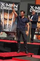 Hugh Jackman  at the Hugh Jackman Handprint  Footprint Ceremony at Graumans Chinese Theater Forecourt in Los Angeles  California on April 21 20092009 photo