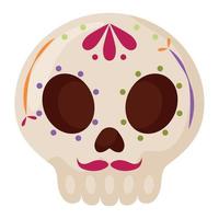 muertos día cráneo vector